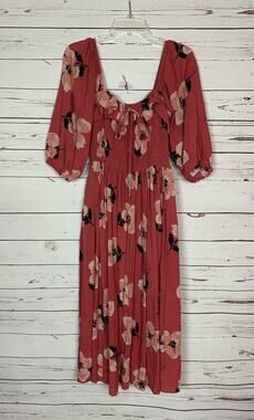 Easel Anthropologie Women’s S Small Floral 3/4 Sleeve Boho Long Maxi Cute Dress